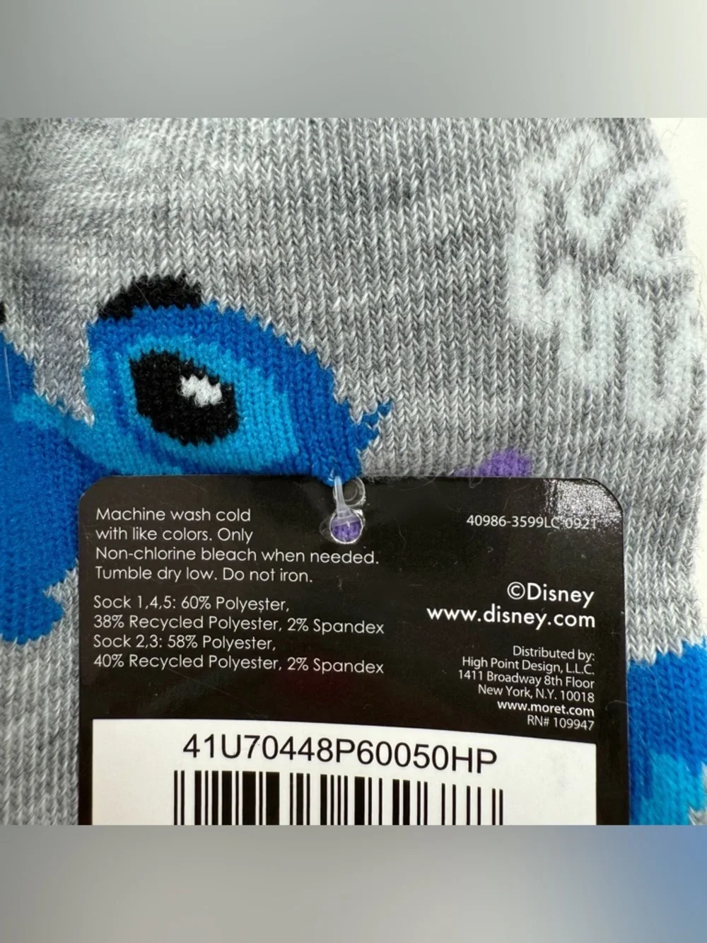 New Disney Lilo and Stitch Women’s No Show Socks Ohana Means Family Hibiscus Y2K